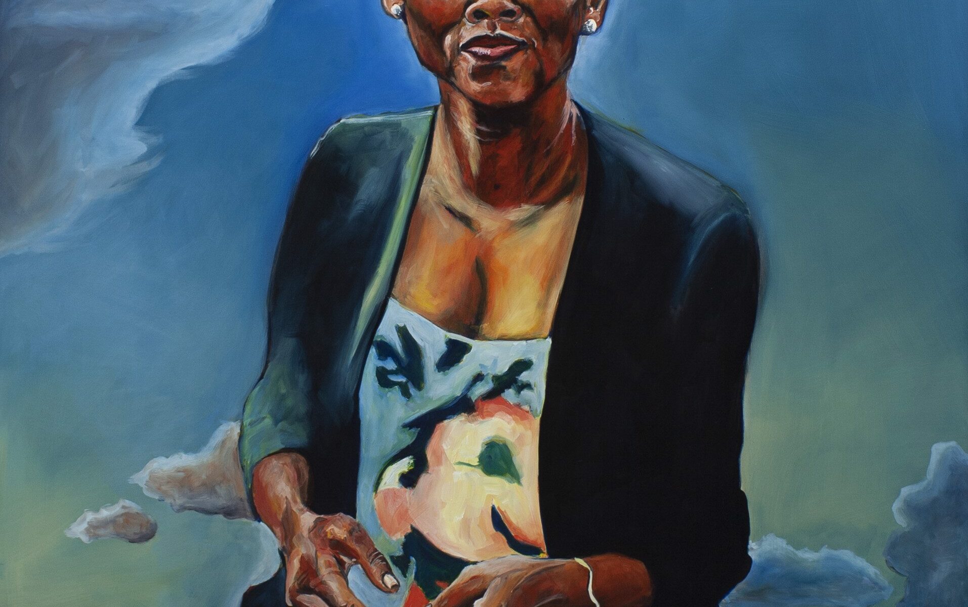 Nicole P painting